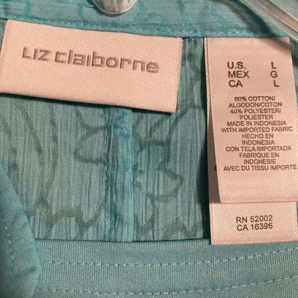 NWOT Vintage Liz Claiborne 3/4 Sleeve Top Blouse Size L - Picture 9 of 10
